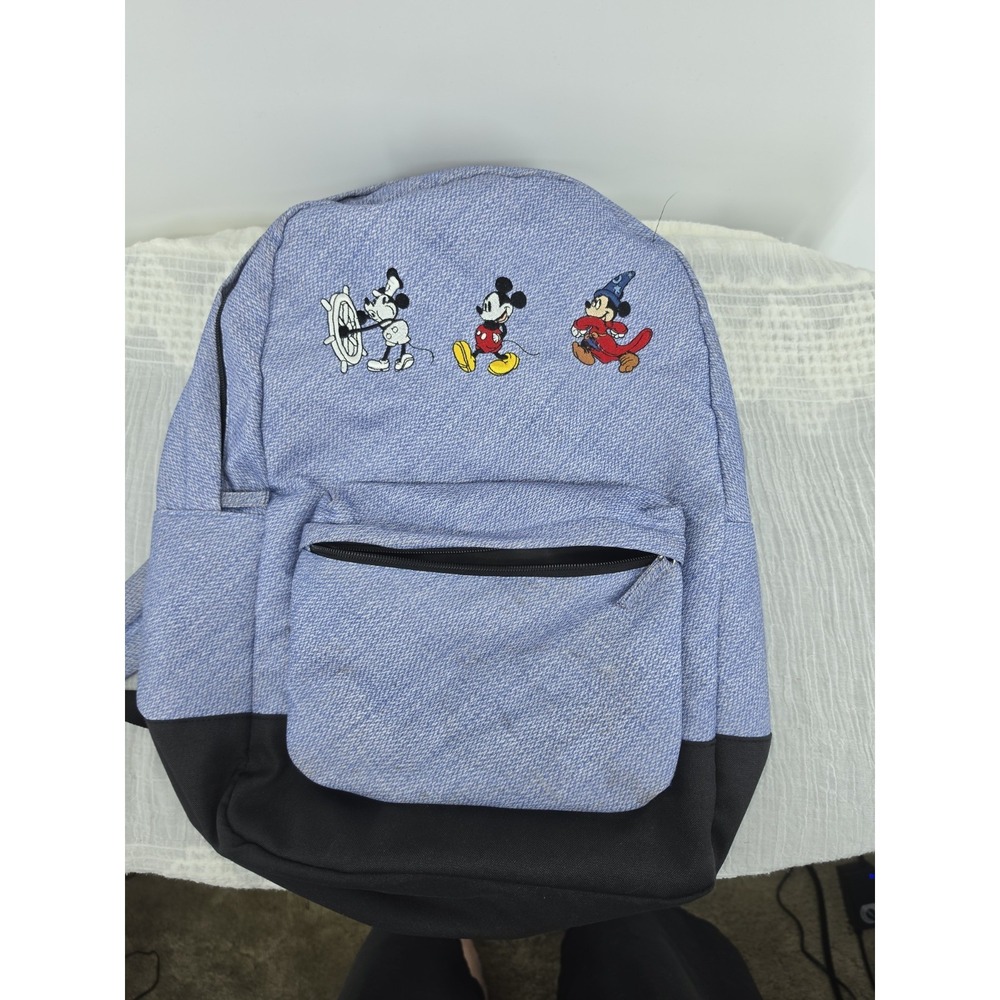Disney Parks Embroidered "Mickey Through The Years" Backpack  Disney Collectible